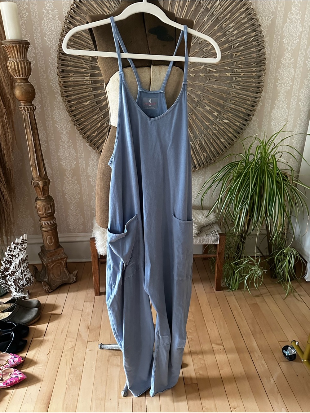 FP Movement jumpsuit by Free People Slate Blue Racerback
